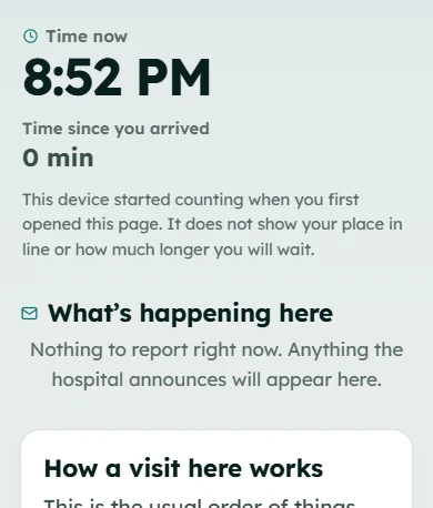 The reader app with the larger-text setting turned on, showing the same screen at an increased type size.